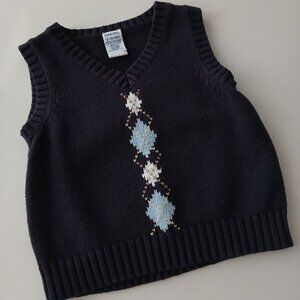 Gymboree Argyle Sweater Vest - baby 12-18 months - 100% Cotton